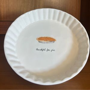 Rae Dunn Thanksgiving - Thankful for Pie - Pumpkin Pie Plate